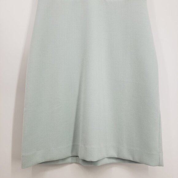 Ann Taylor Ruffle Trim Sheath Dress 6 Womens Sleeveless Light Mint Green NEW - Picture 7 of 13